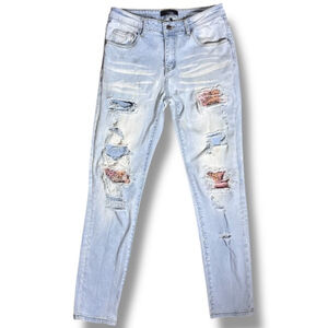 AMIRI Jeans Distressed Paisley Patchwork Men's size 32